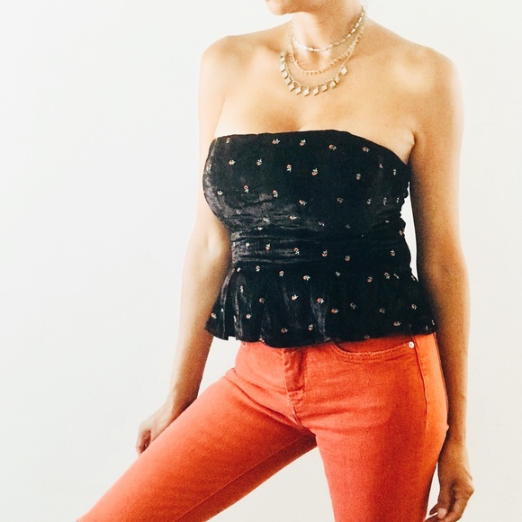 NWT Free People Rosie embroidered top Sz M - Picture 7 of 8